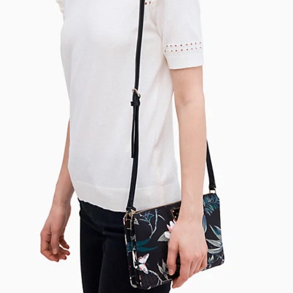 NWT Kate Spade Floral Cross Body Bag - Picture 4 of 6